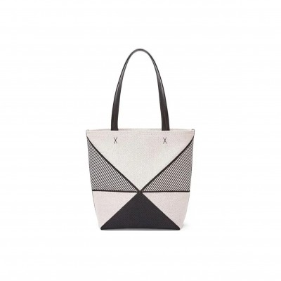 LOEWE MEDIUM PUZZLE FOLD TOTE BAG IN CANVAS CALFSKIN A779G50X54-2165 (31.5*25.5*14.5cm)